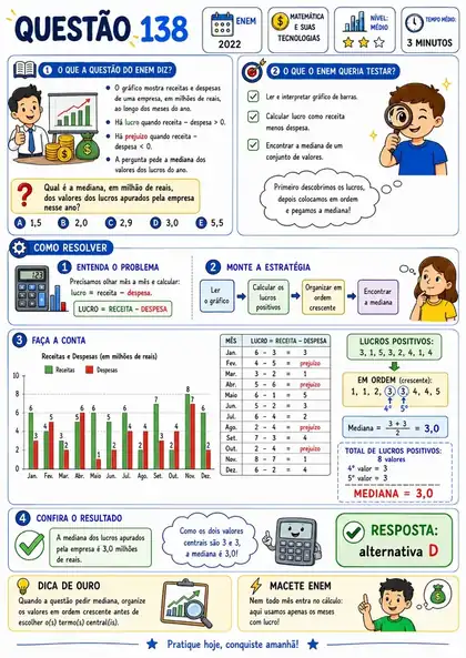 Questão 138 do ENEM resolvida passo a passo