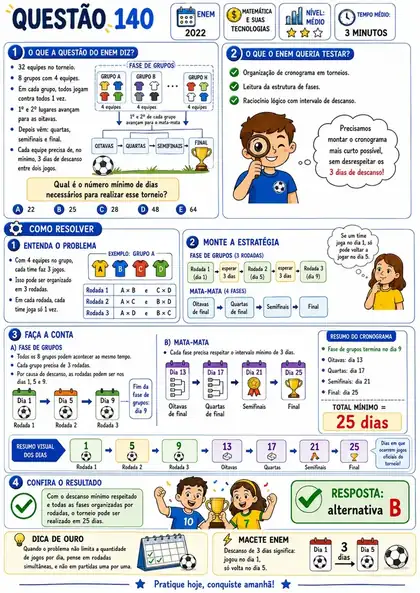Questão 140 do ENEM resolvida passo a passo