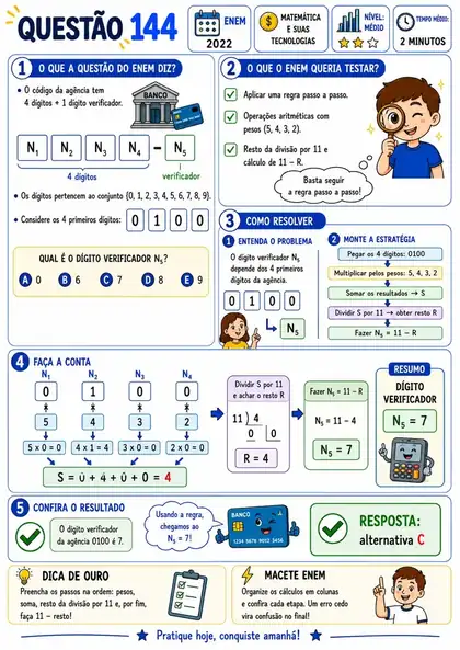 Questão 144 do ENEM resolvida passo a passo